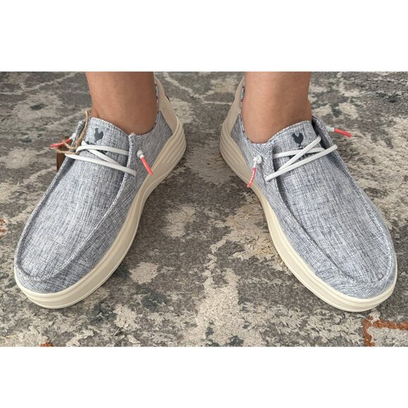 PITAS Poppy Lightweight Slip-On Loafers/Casual Shoes/Sneakers Gray/Navy Sz 7 NEW - Picture 4 of 11